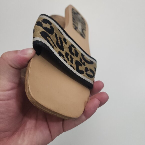ZARA Leopard Print Y2K Style Slide Sandals Women's Size 7.5 - Picture 9 of 10